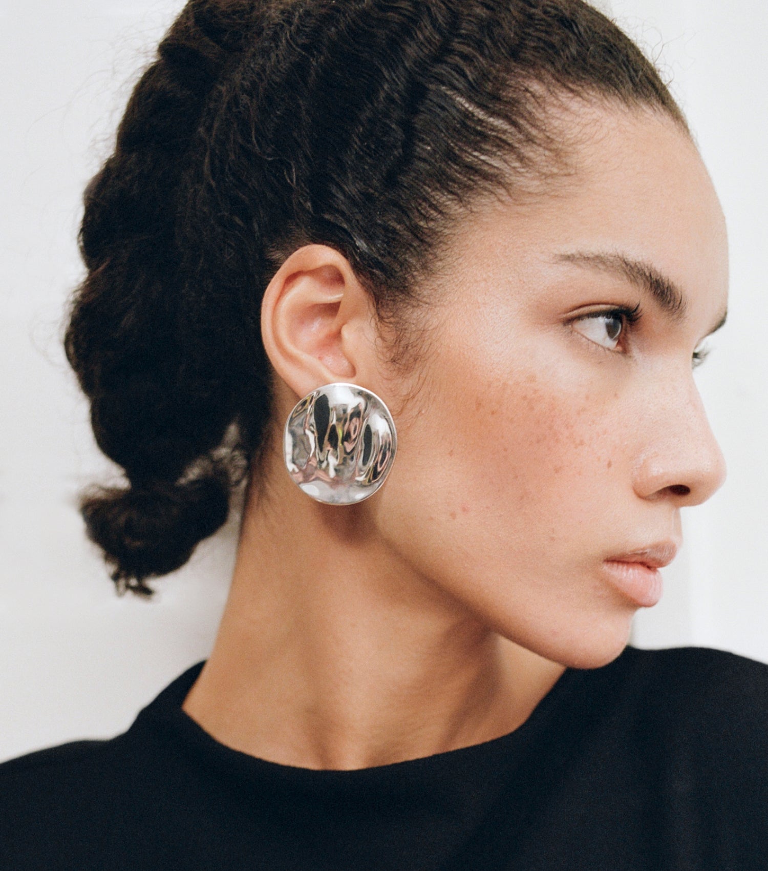 The Disc Earrings - Silver