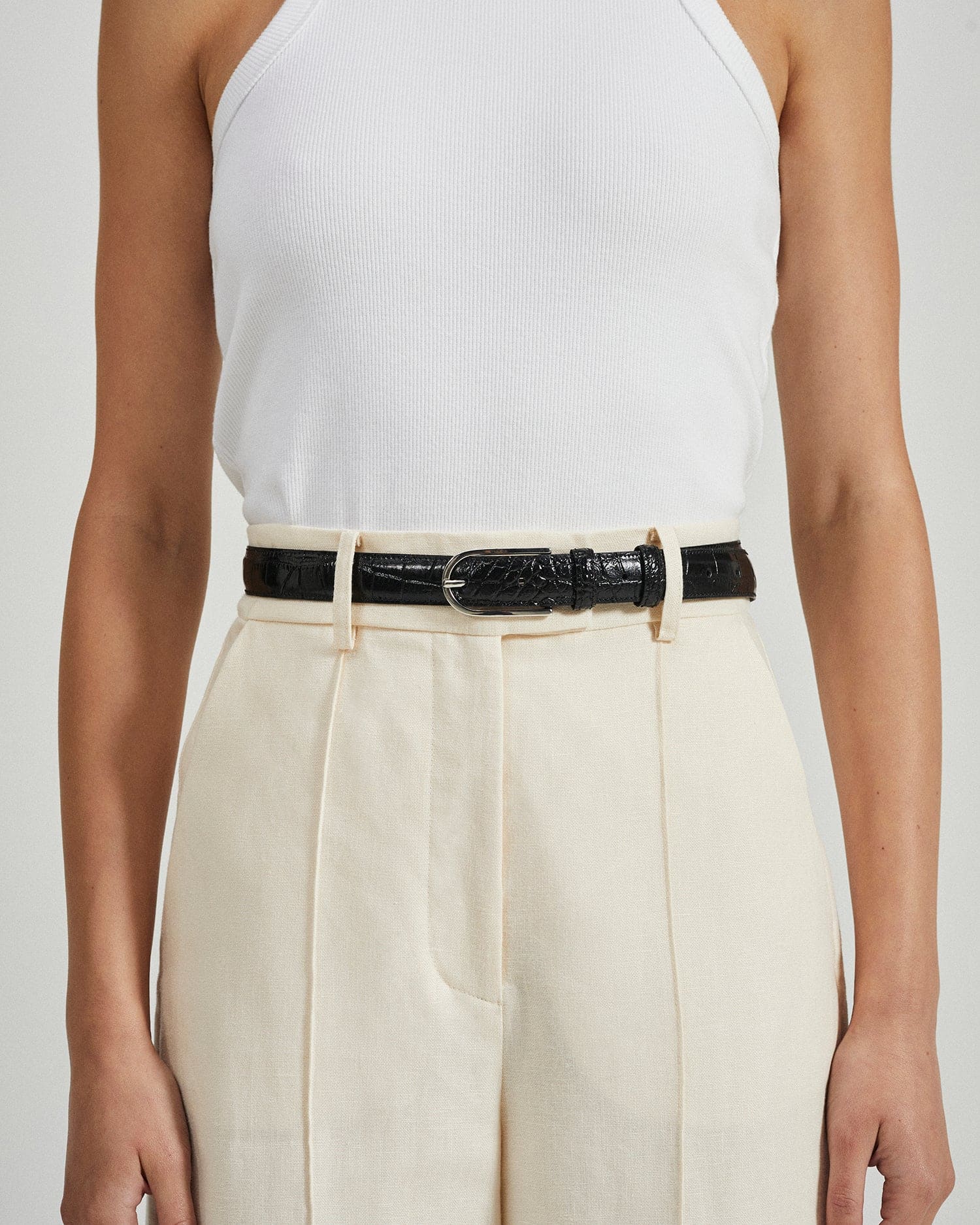 The Classic Belt - Black Croc