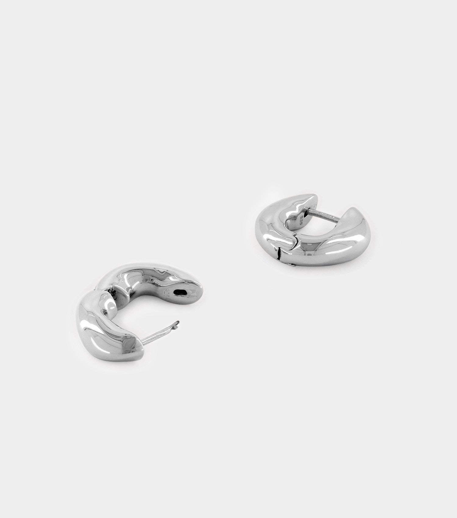 The Huggie Earrings - Silver