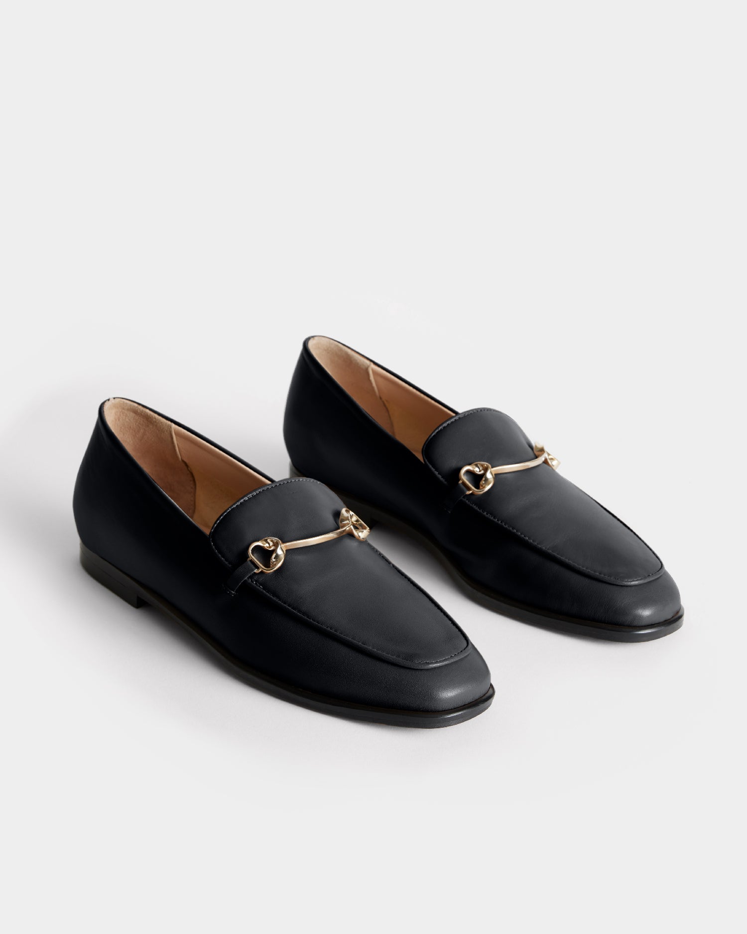 The Modern Moccasin - Black with hardware