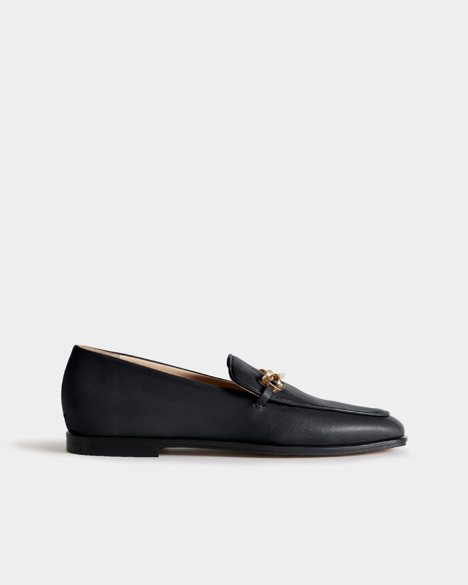 The Modern Moccasin - Black with hardware