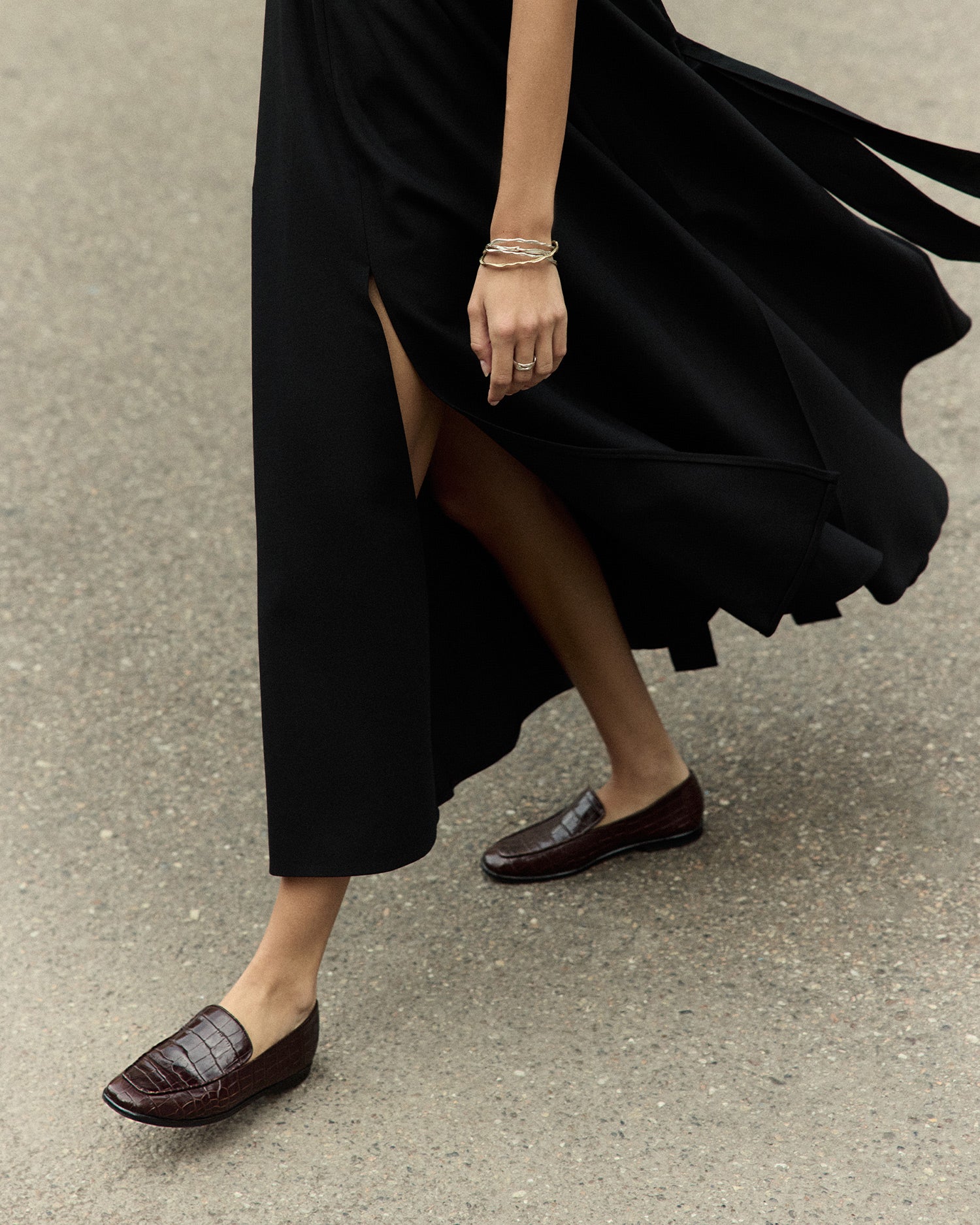 The Modern Moccasin - Brown Croc