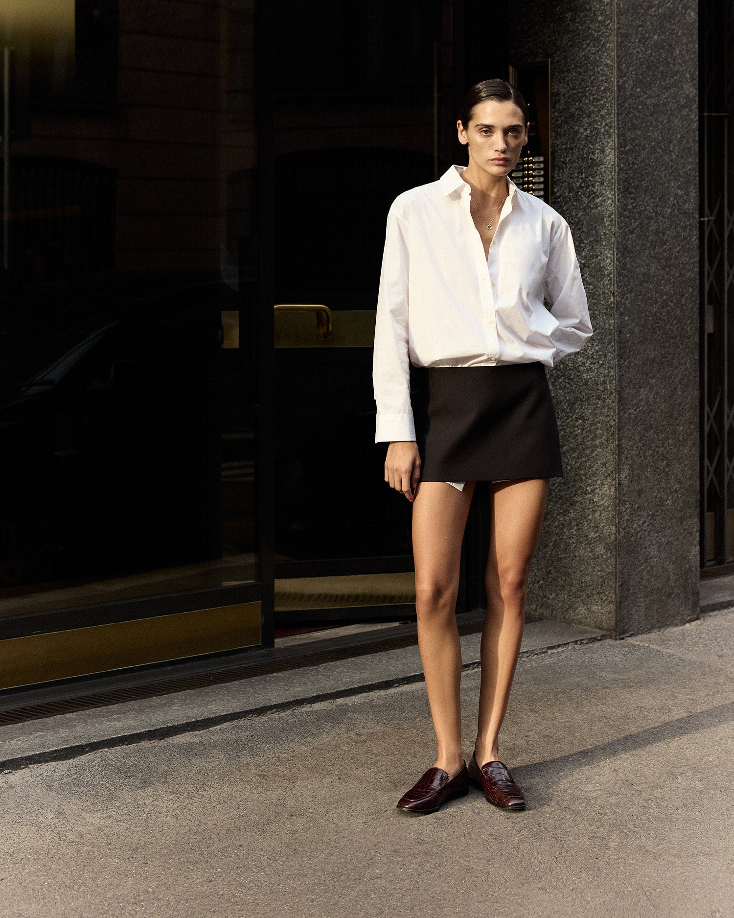 The Modern Moccasin - Brown Croc