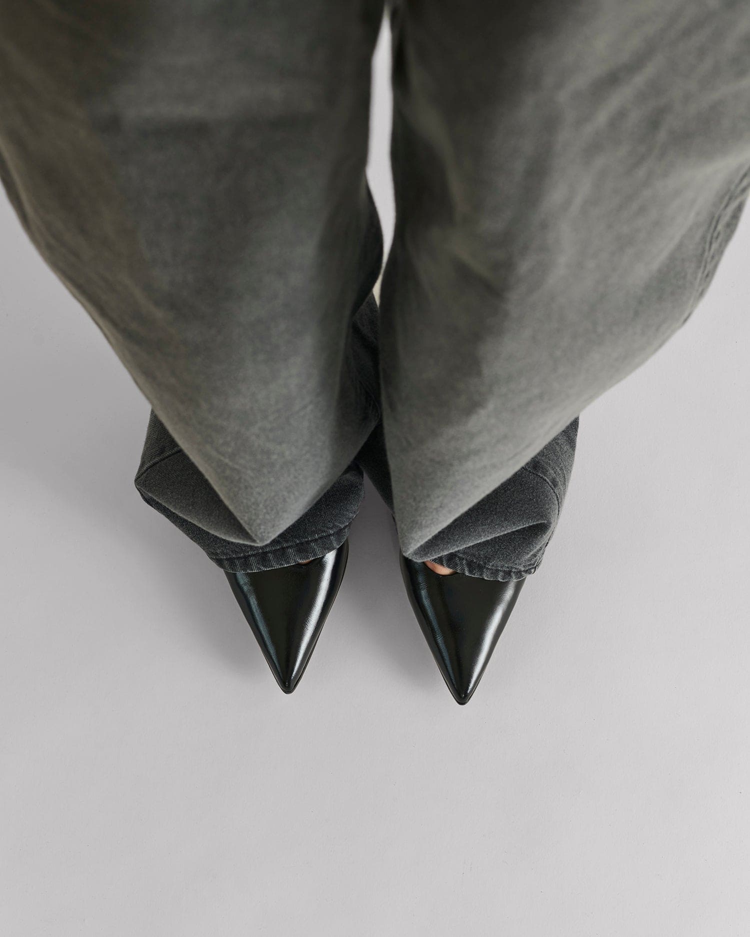 The Pointed Flat - Black Patent