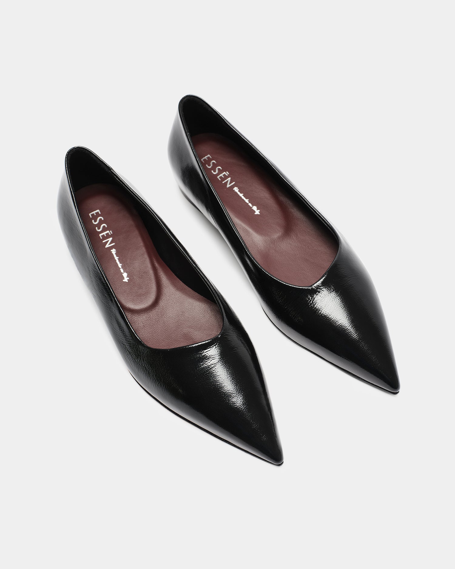The Pointed Flat - Black Patent