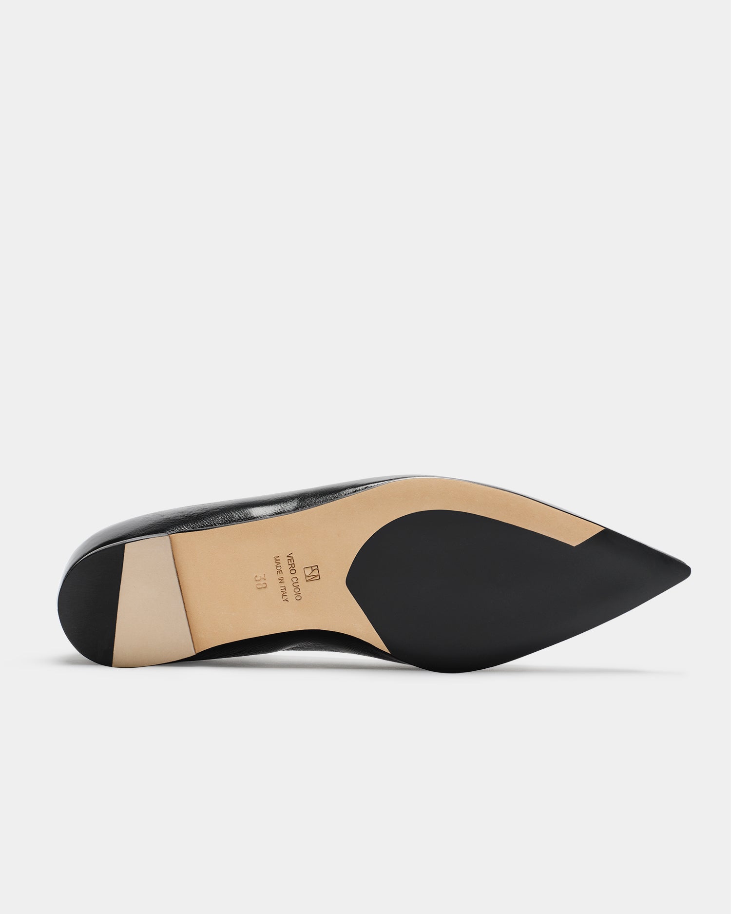 The Pointed Flat - Black Patent