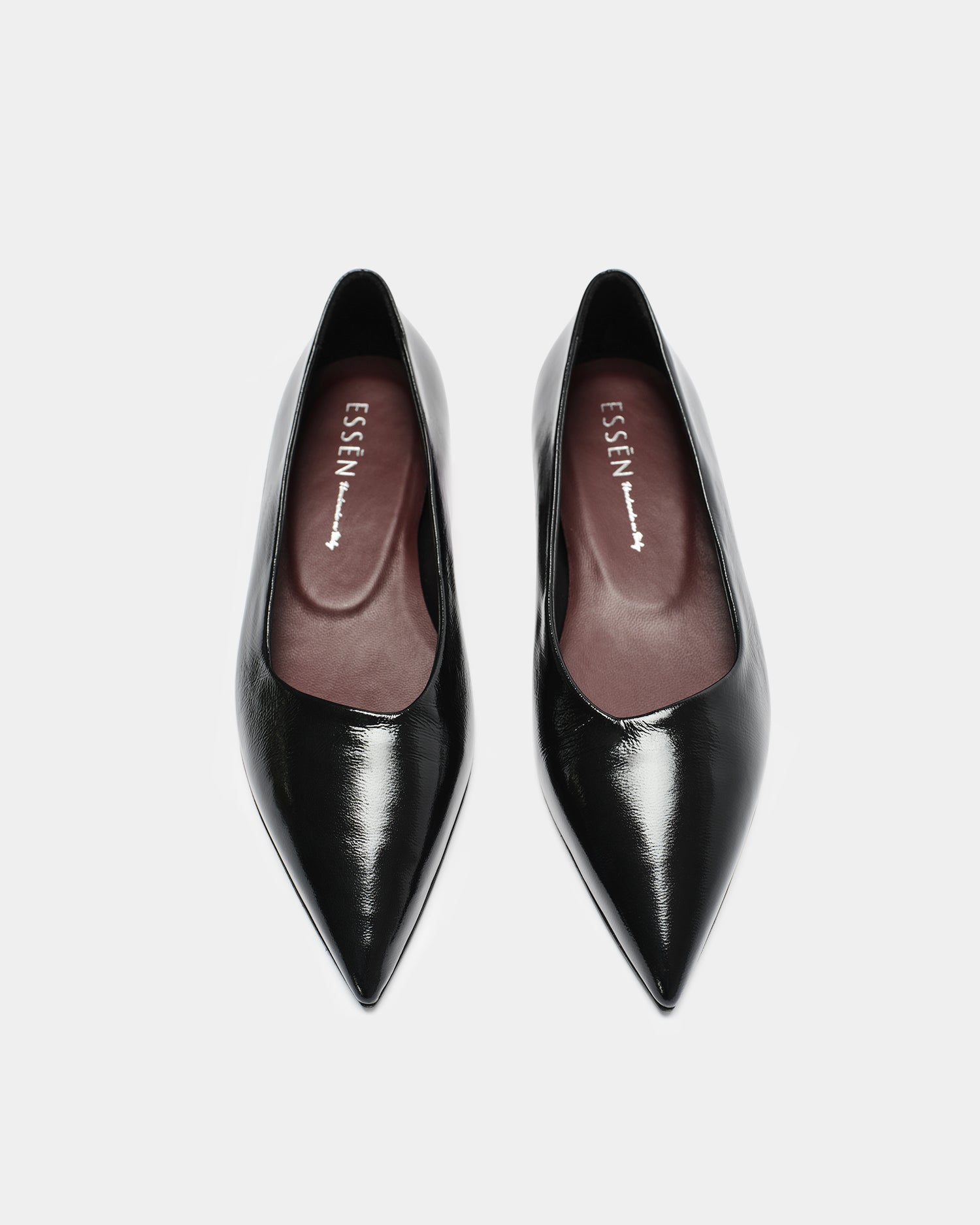 The Pointed Flat - Black Patent