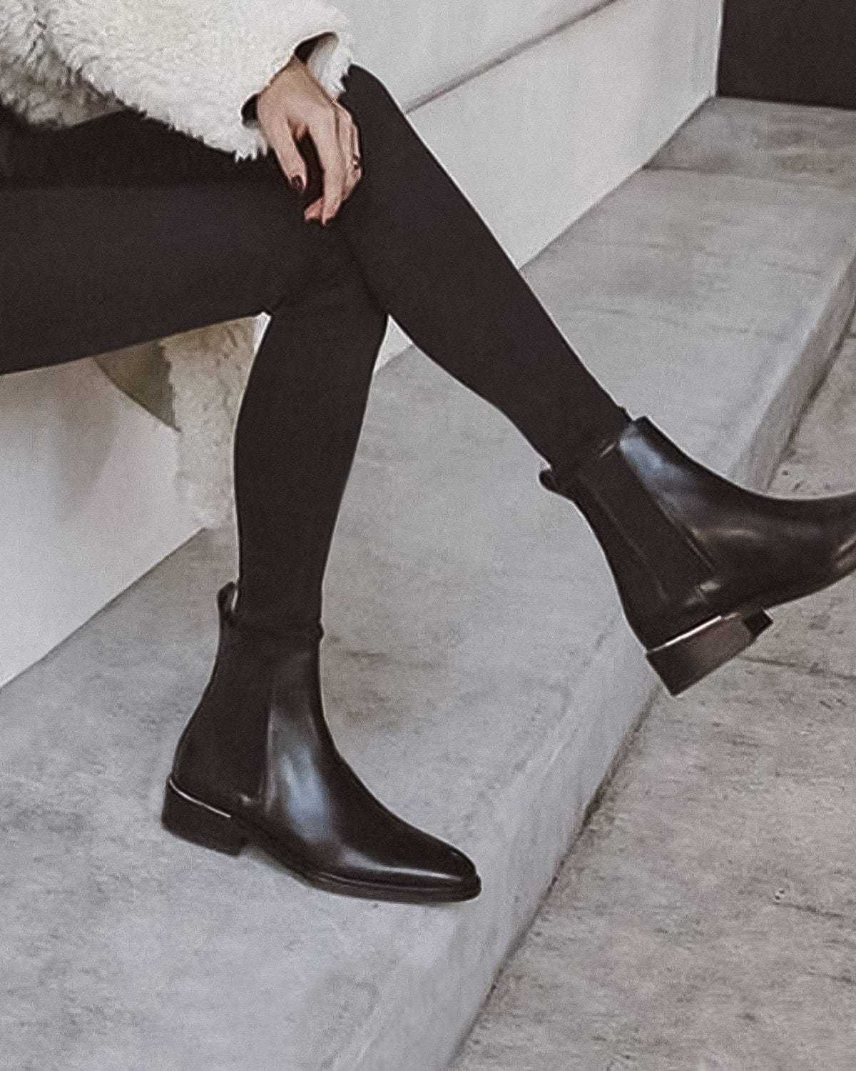 womens black ankle boots