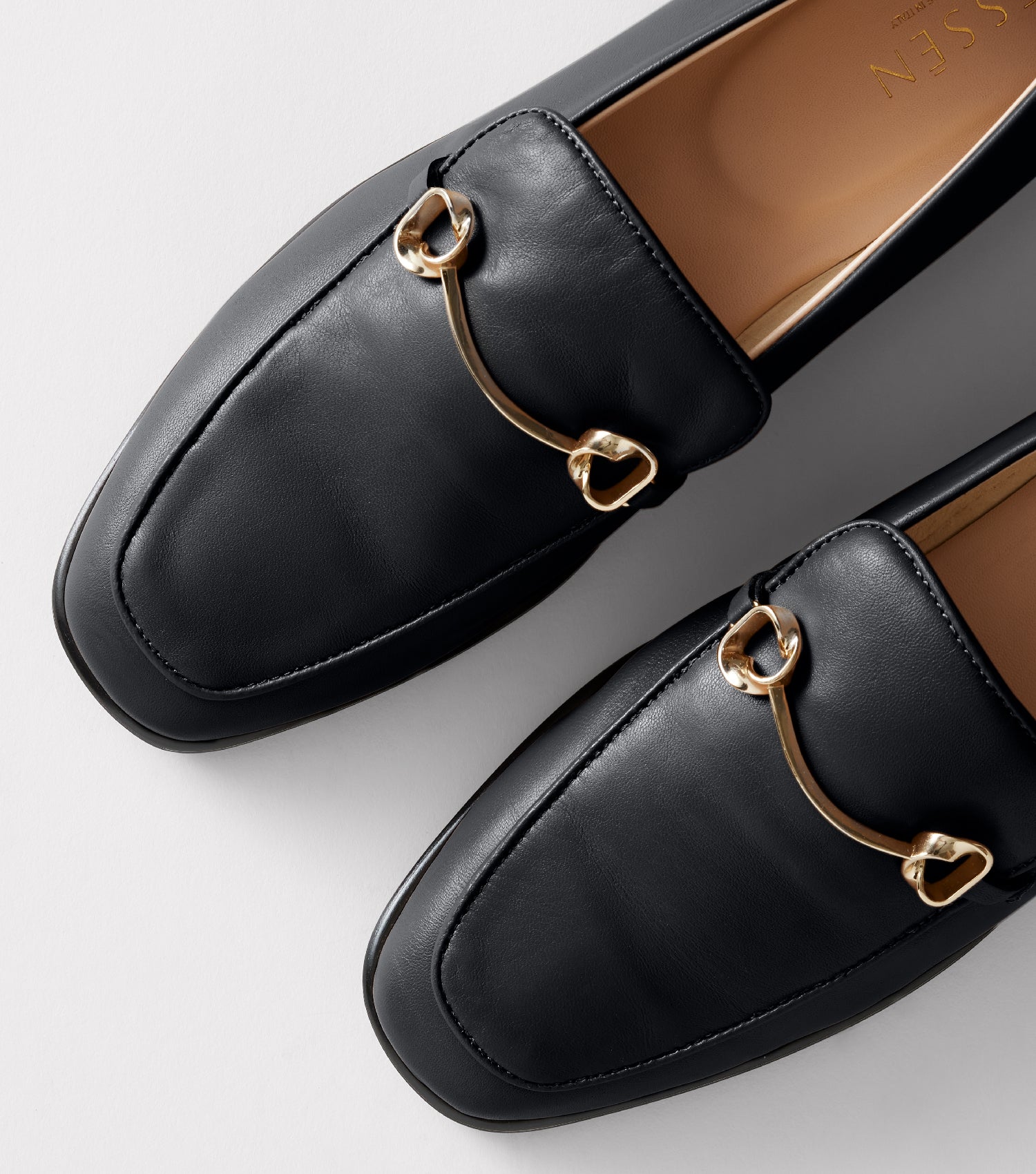 The Modern Moccasin - Black with hardware