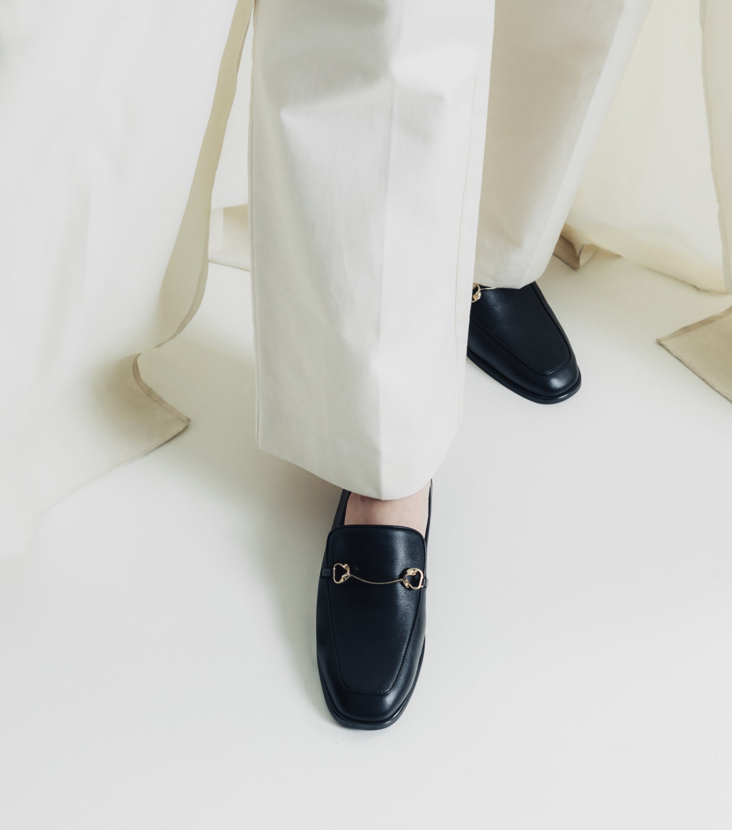 The Modern Moccasin - Black with hardware