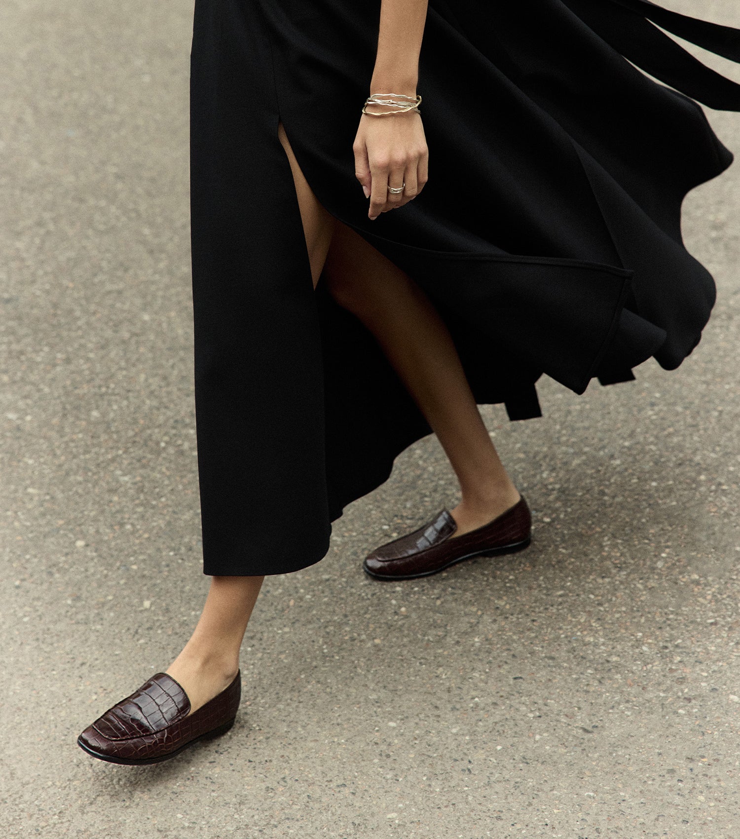 The Modern Moccasin - Brown Croc