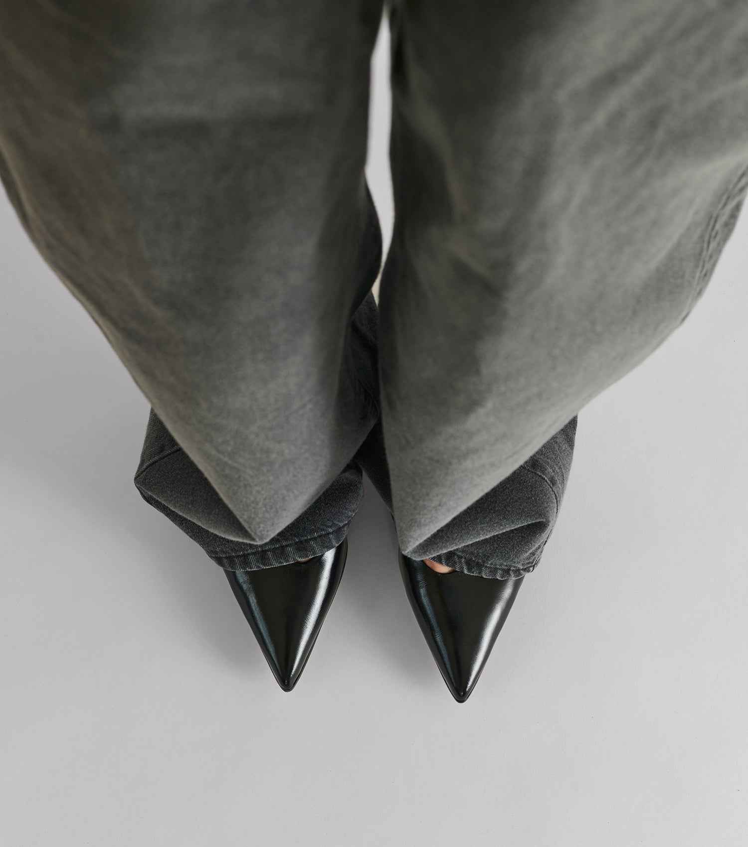 The Pointed Flat - Black Patent