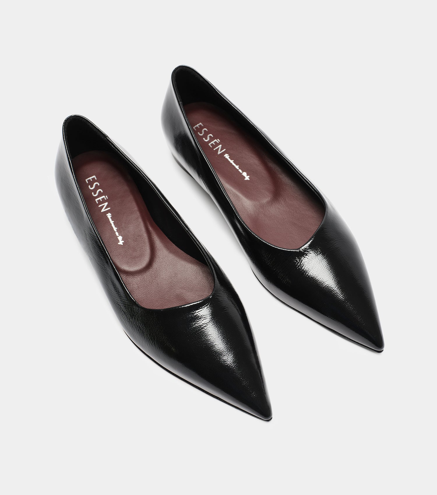 The Pointed Flat - Black Patent