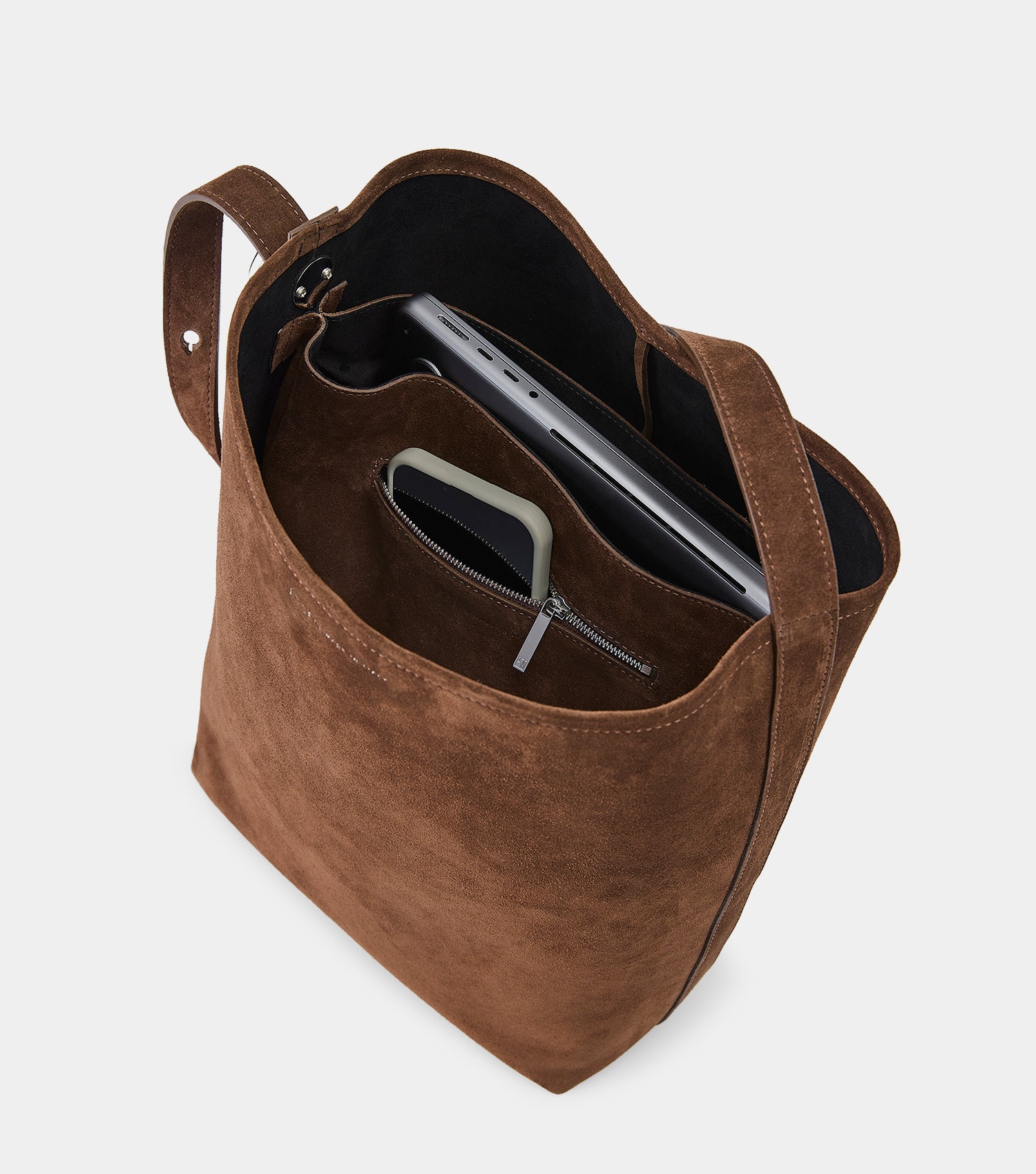 The Work Bag - Chocolate Suede