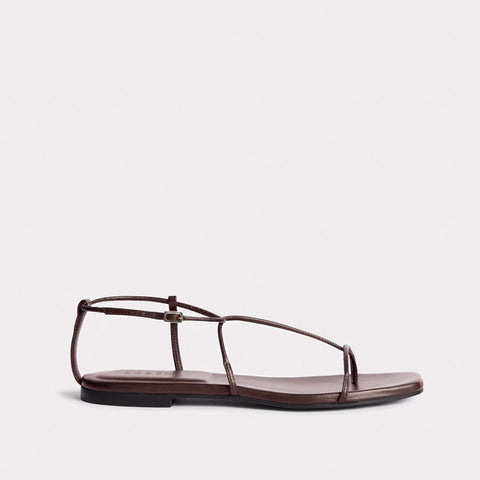ESSĒN Brown / Leather / 35 The Evening Sandal - Chocolate