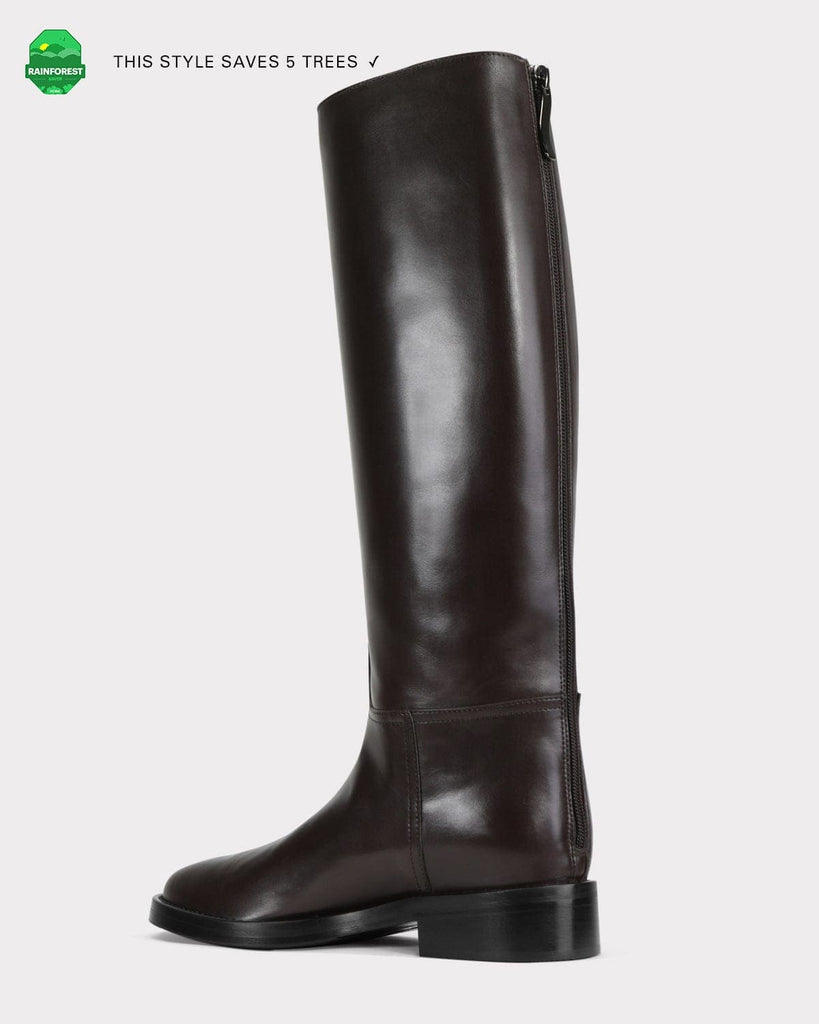 knee high brown riding boots
