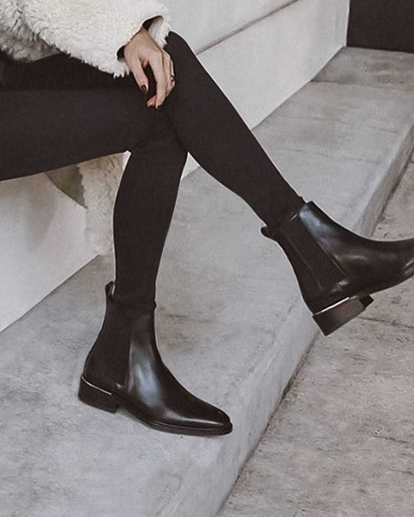 womens black ankle boots 