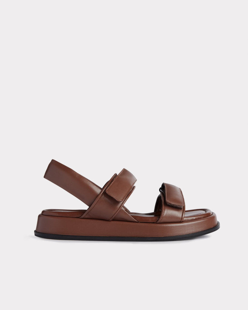 ESSĒN Brown / Leather / 35 The Sporty Sandal - Chocolate