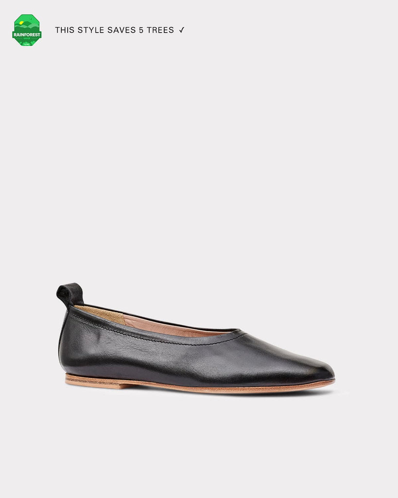 ESSĒN Shoes The Foundation Flat - Black