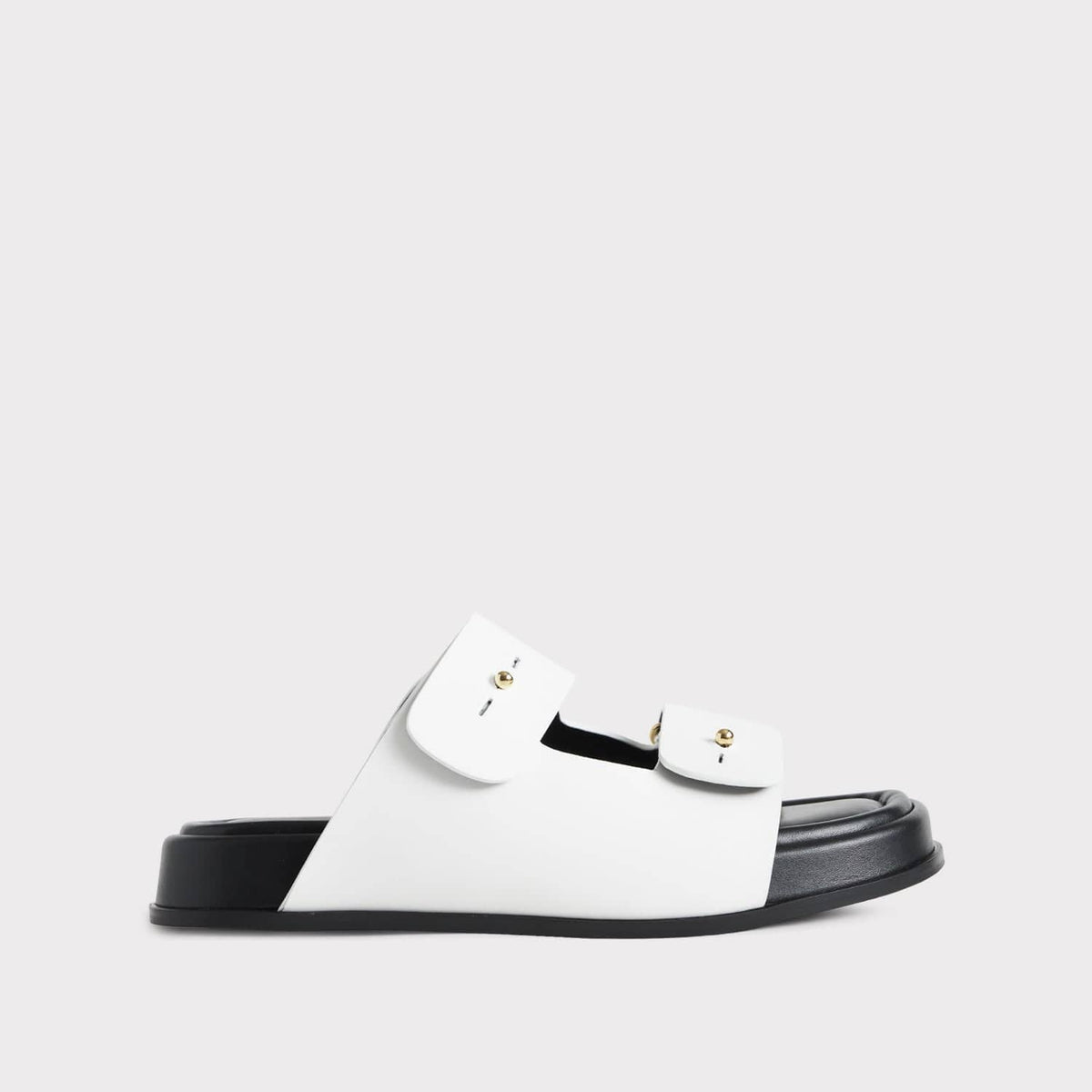 The Chunky Slide Stylish White Platform Slides ESS N