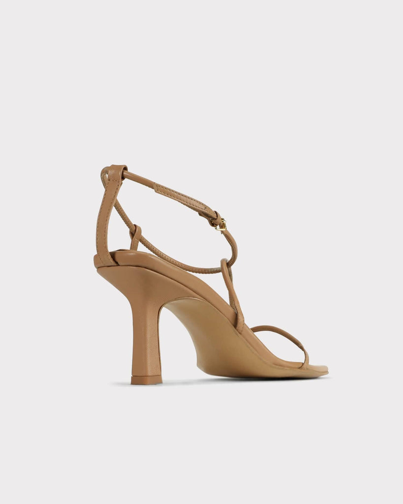 The Strappy Sandal - Almond | Brown Strappy Sandals– ESSĒN